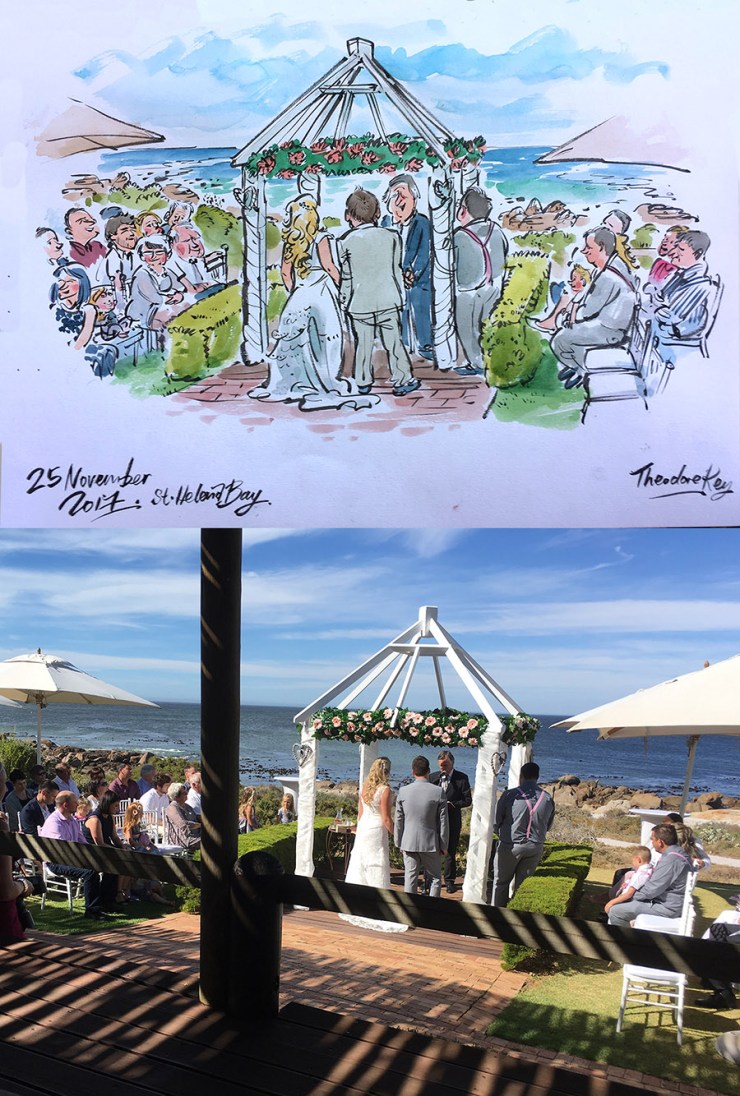 Ted Key Live Ceremony scen drawing 2