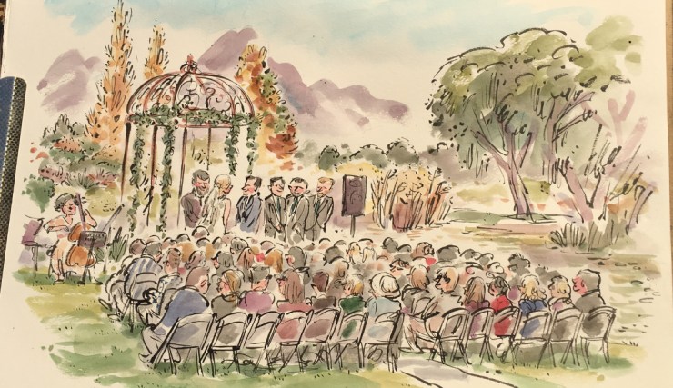 Ted Key Wedding Ceremony Drawing 1