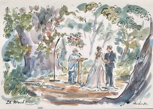 Live Wedding Ceremony painting